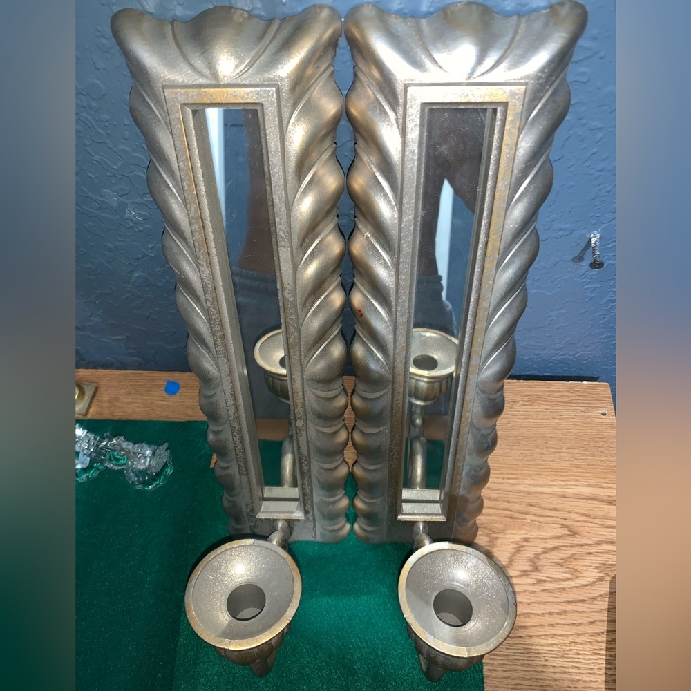Vintage Pair of candle wall sconces